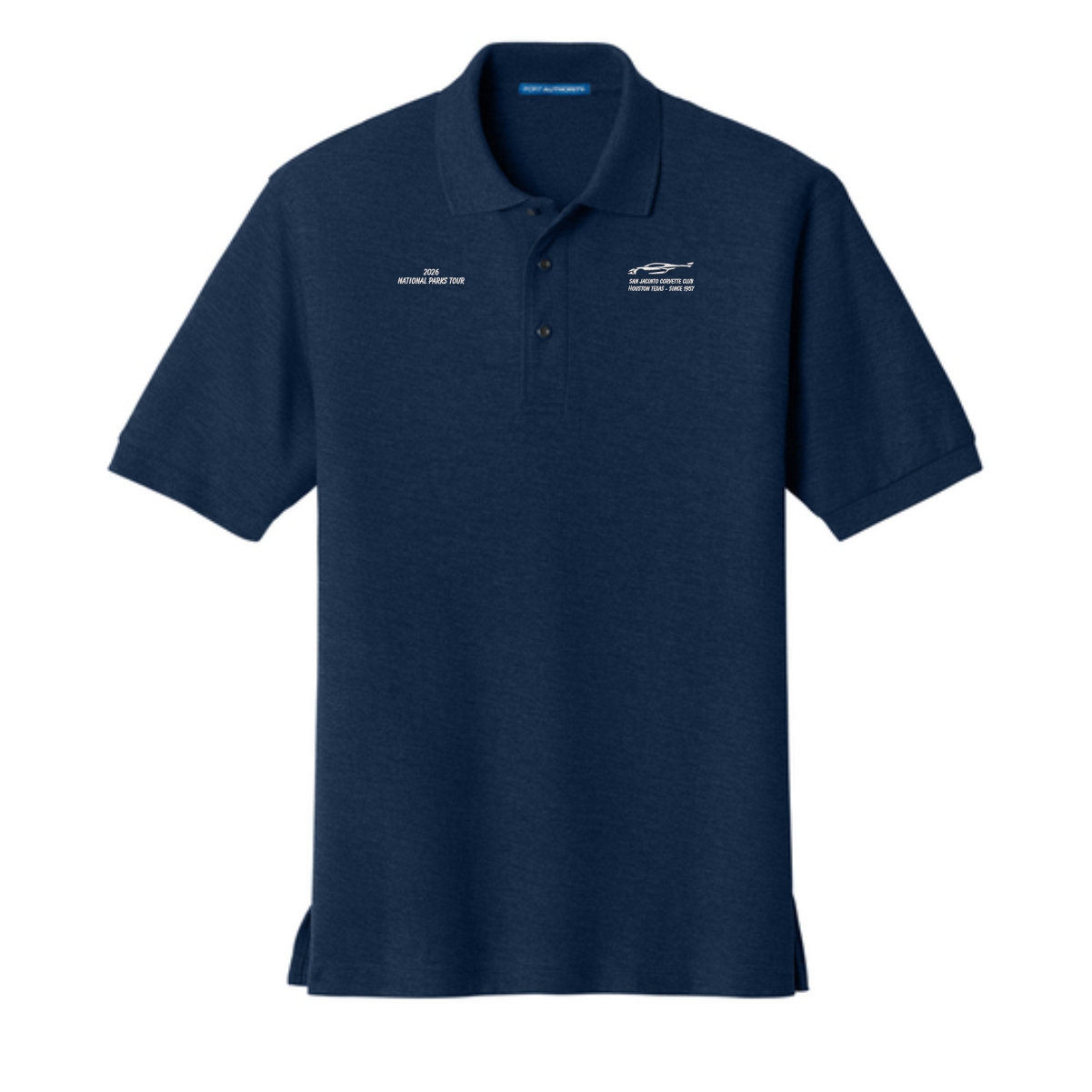 San Jacinto Corvette Club 2026 Parks Tour Port Authority Silk Touch Polo - Image 8