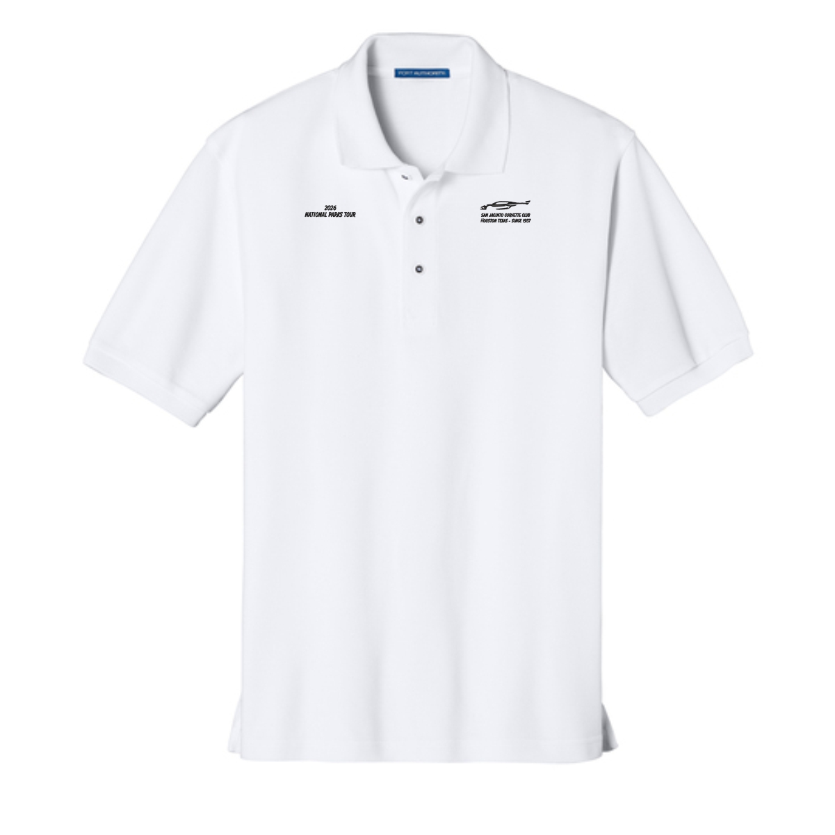 San Jacinto Corvette Club 2026 Parks Tour Port Authority Silk Touch Polo - Image 14
