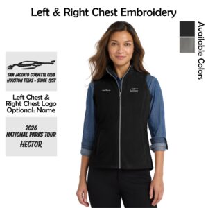 San Jacinto Corvette Club 2026 Parks Tour Port Authority Ladies Microfleece Vest