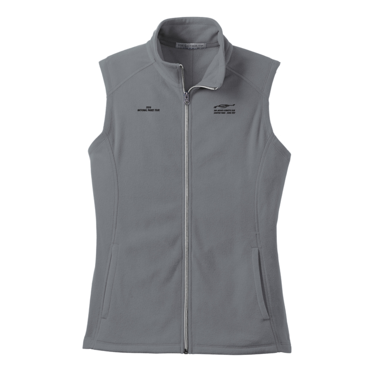 San Jacinto Corvette Club 2026 Parks Tour Port Authority Ladies Microfleece Vest - Image 3