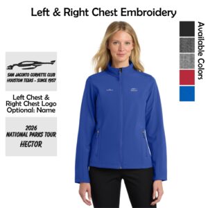 San Jacinto Corvette Club 2026 Parks Tour Port Authority Ladies Core Soft Shell Jacket