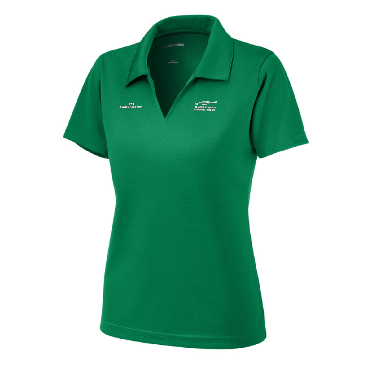San Jacinto Corvette Club 2026 Parks Tour Sport-Tek Ladies Dri-Mesh V-Neck Polo - Image 4
