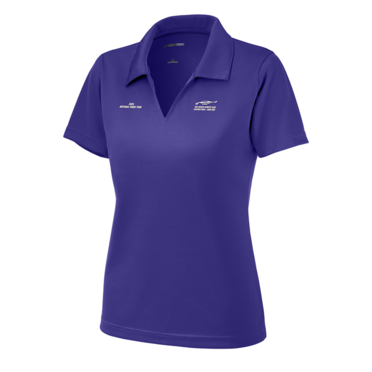 San Jacinto Corvette Club 2026 Parks Tour Sport-Tek Ladies Dri-Mesh V-Neck Polo - Image 7