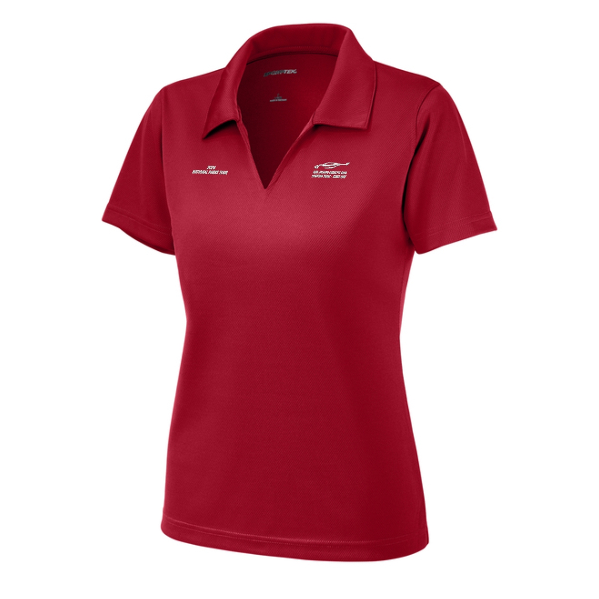 San Jacinto Corvette Club 2026 Parks Tour Sport-Tek Ladies Dri-Mesh V-Neck Polo - Image 8