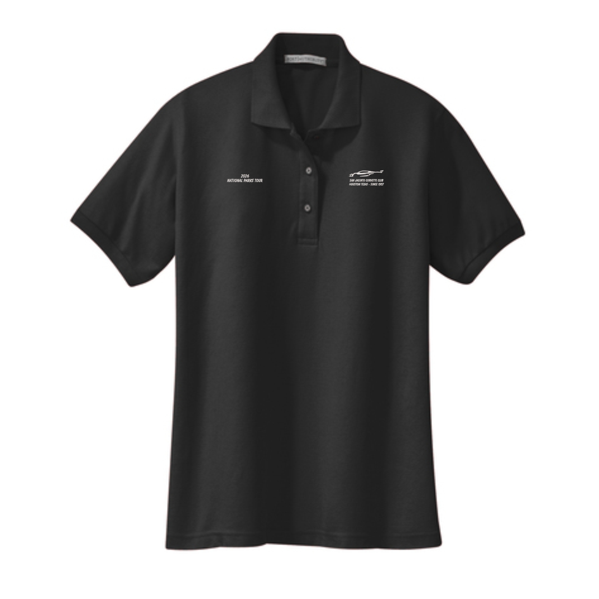San Jacinto Corvette Club 2026 Parks Tour Port Authority Ladies Silk Touch Polo - Image 2