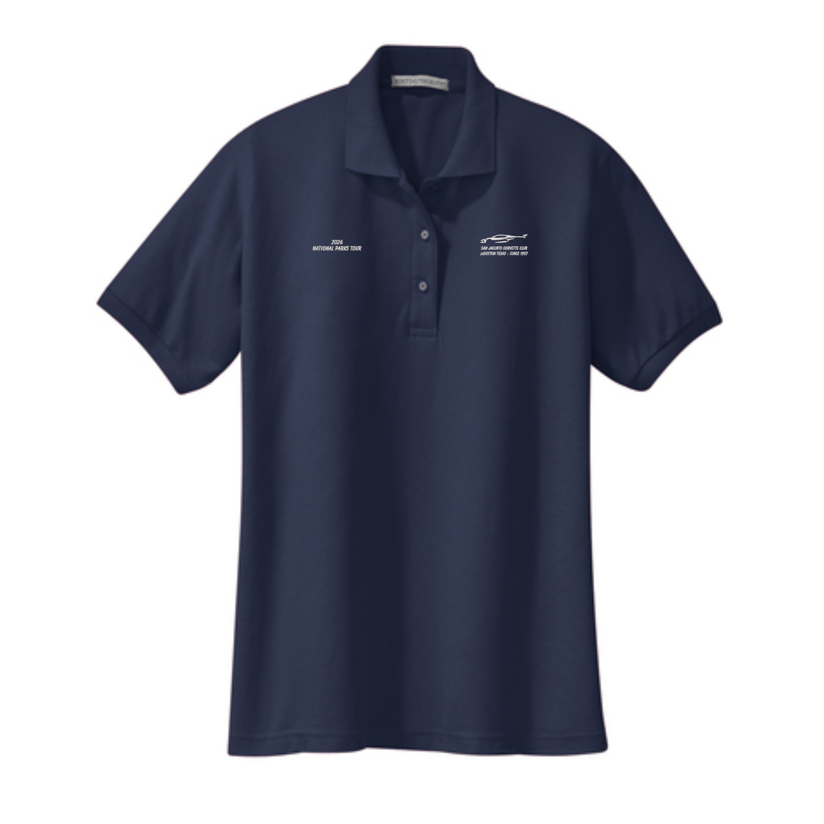 San Jacinto Corvette Club 2026 Parks Tour Port Authority Ladies Silk Touch Polo - Image 8
