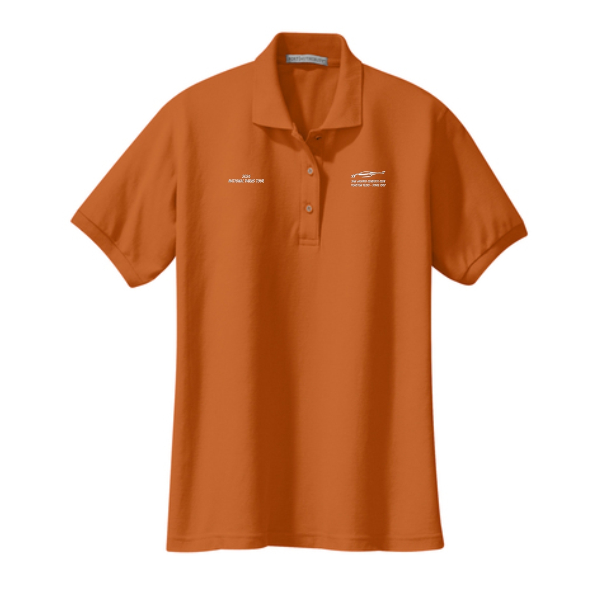 San Jacinto Corvette Club 2026 Parks Tour Port Authority Ladies Silk Touch Polo - Image 13