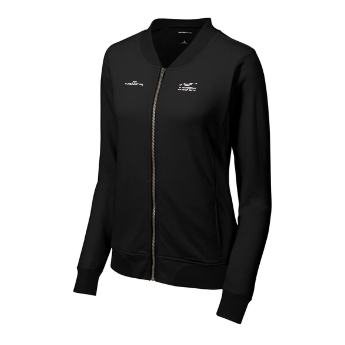 San Jacinto Corvette Club 2026 Parks Tour Sport-Tek Ladies Lightweight French Terry Bomber - Image 2