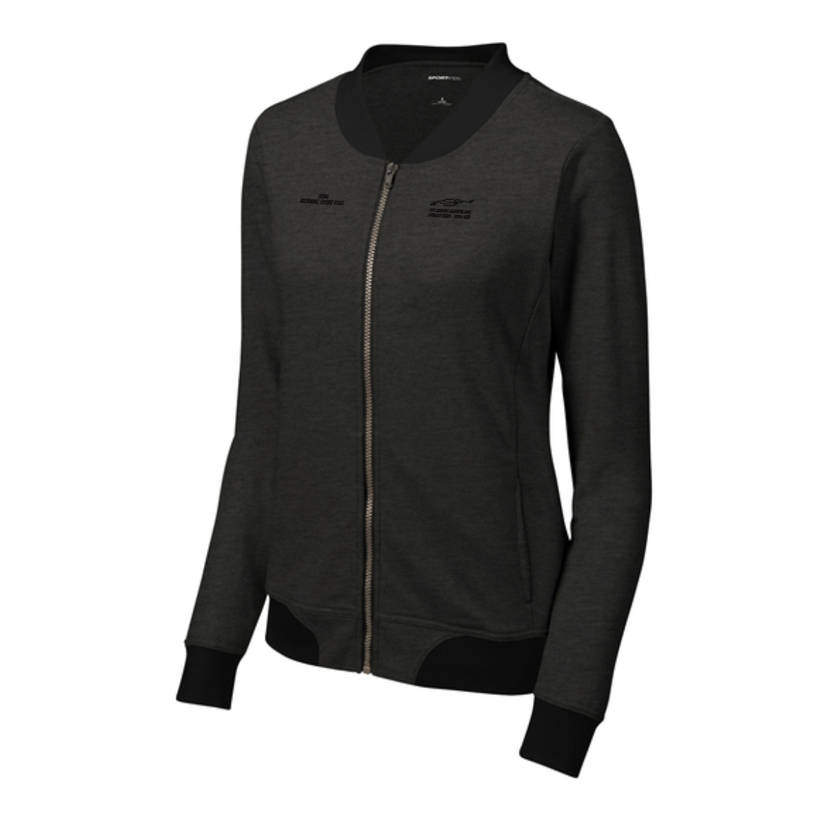 San Jacinto Corvette Club 2026 Parks Tour Sport-Tek Ladies Lightweight French Terry Bomber - Image 3