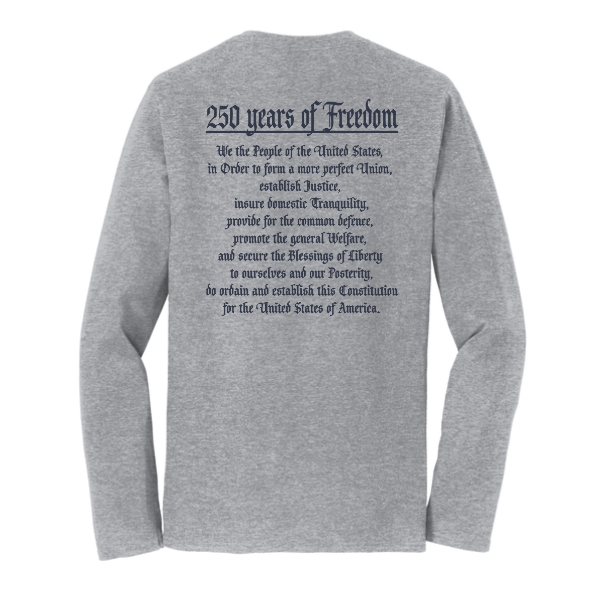 001 USA 250th - 1776 Design - Long Sleeve T-Shirt - Image 3