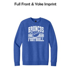 Genoa-Kingston Broncos Adult & Youth Fleece Crew