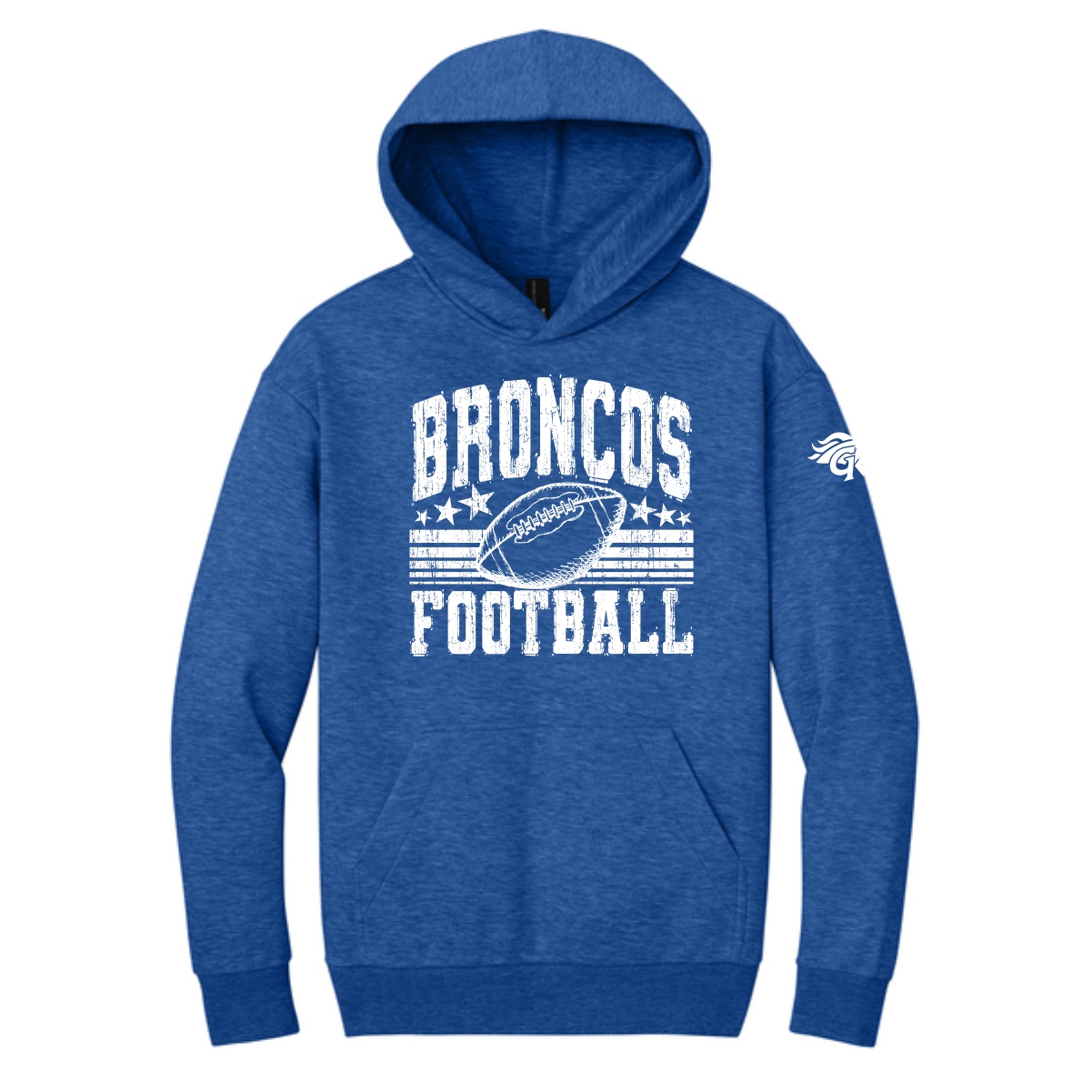 Genoa-Kingston Broncos Adult Heavyweight Fleece Hoodie (Oversized fit) - Image 2