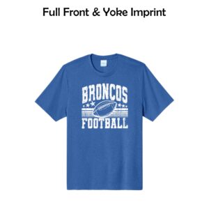 Genoa-Kingston Broncos Adult & Youth Heather Performance Tee