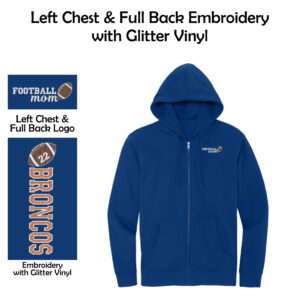 Genoa-Kingston Broncos Mom Fleece Full-Zip Hoodie