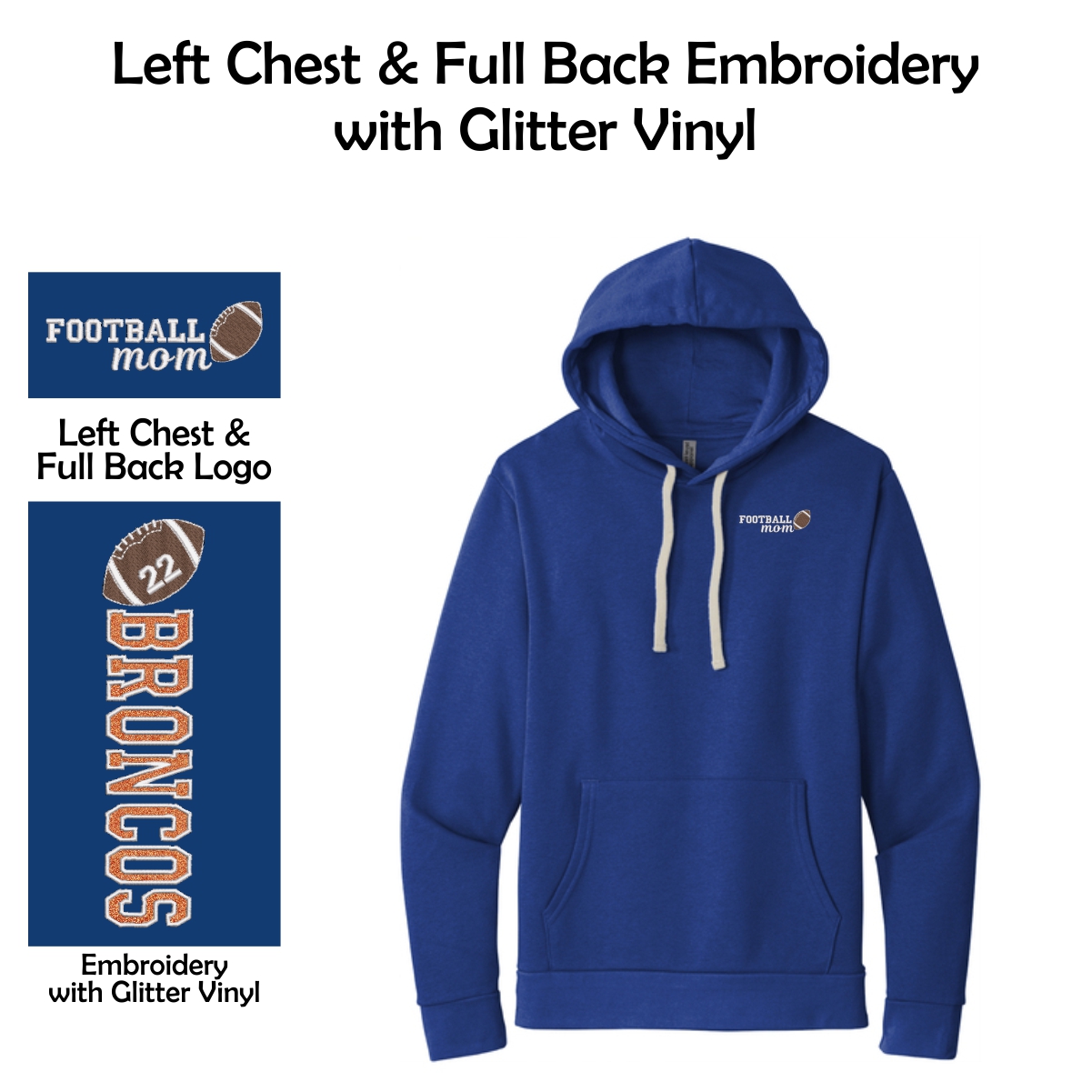 Genoa-Kingston Broncos Mom Pullover Hoodie