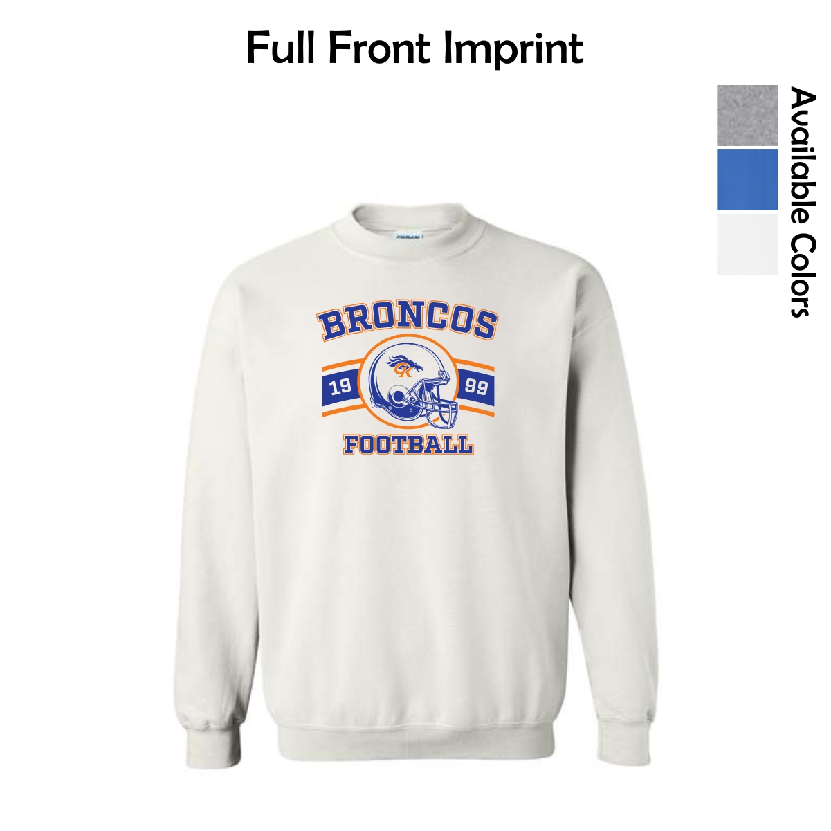 Genoa-Kingston Broncos Adult & Youth Crewneck Sweatshirt