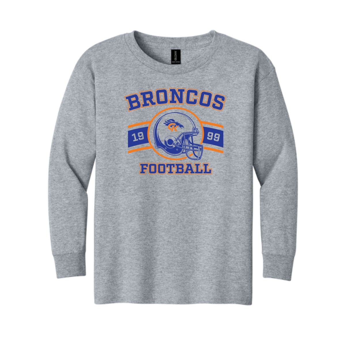 Genoa-Kingston Broncos Adult & Youth Long Sleeve T-Shirt - Image 5
