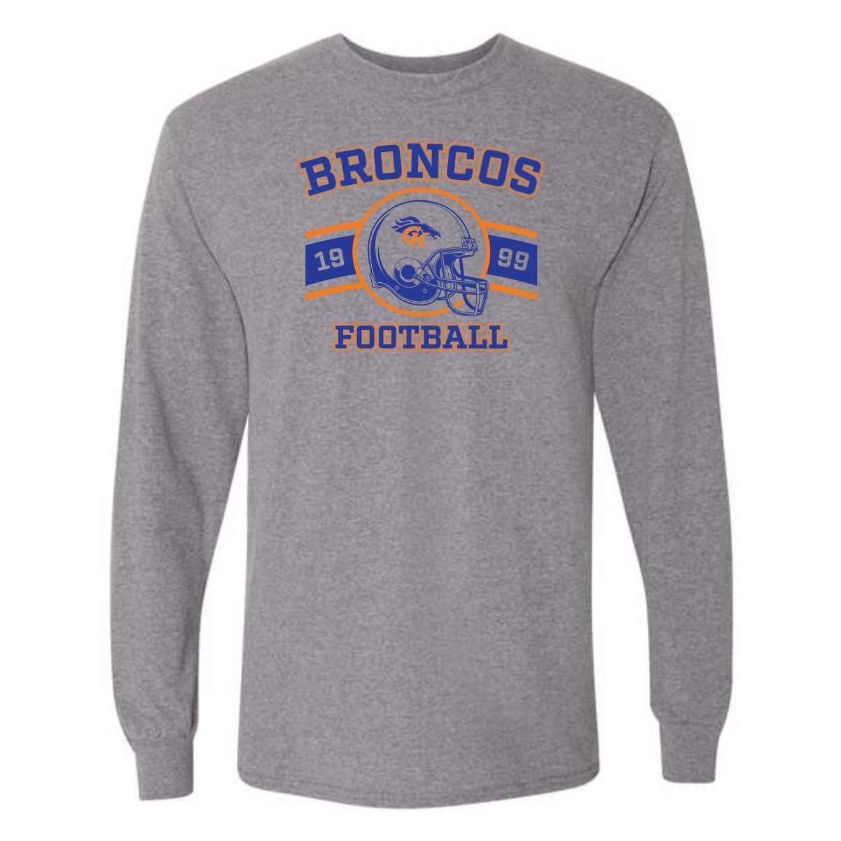Genoa-Kingston Broncos Adult & Youth Long Sleeve T-Shirt - Image 2
