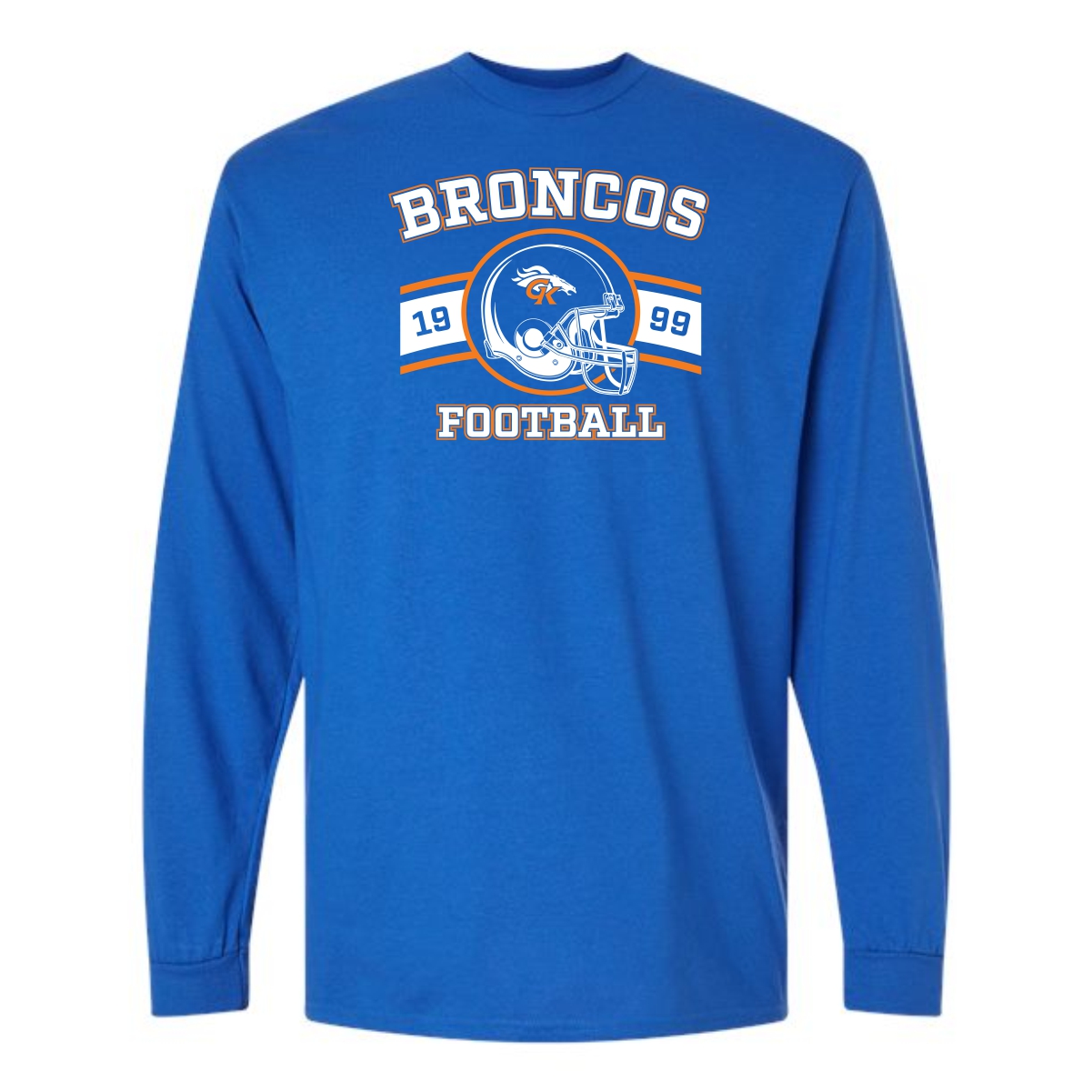 Genoa-Kingston Broncos Adult & Youth Long Sleeve T-Shirt - Image 3