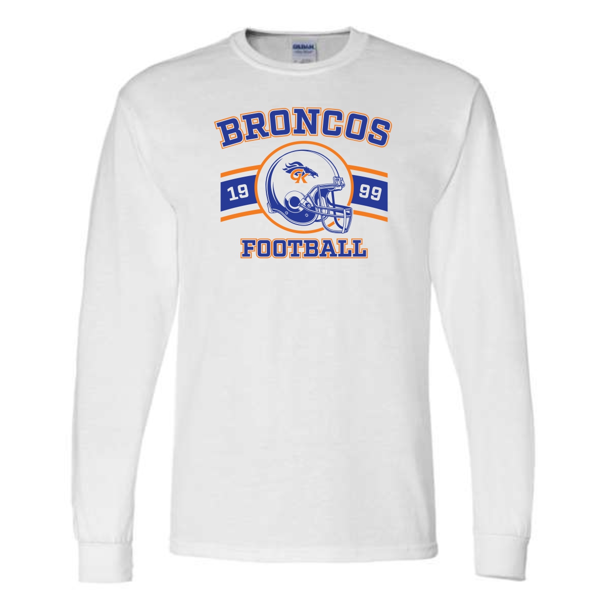 Genoa-Kingston Broncos Adult & Youth Long Sleeve T-Shirt - Image 4