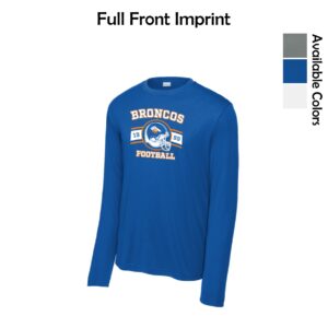 Genoa-Kingston Broncos Adult & Youth Performance Long Sleeve Tee