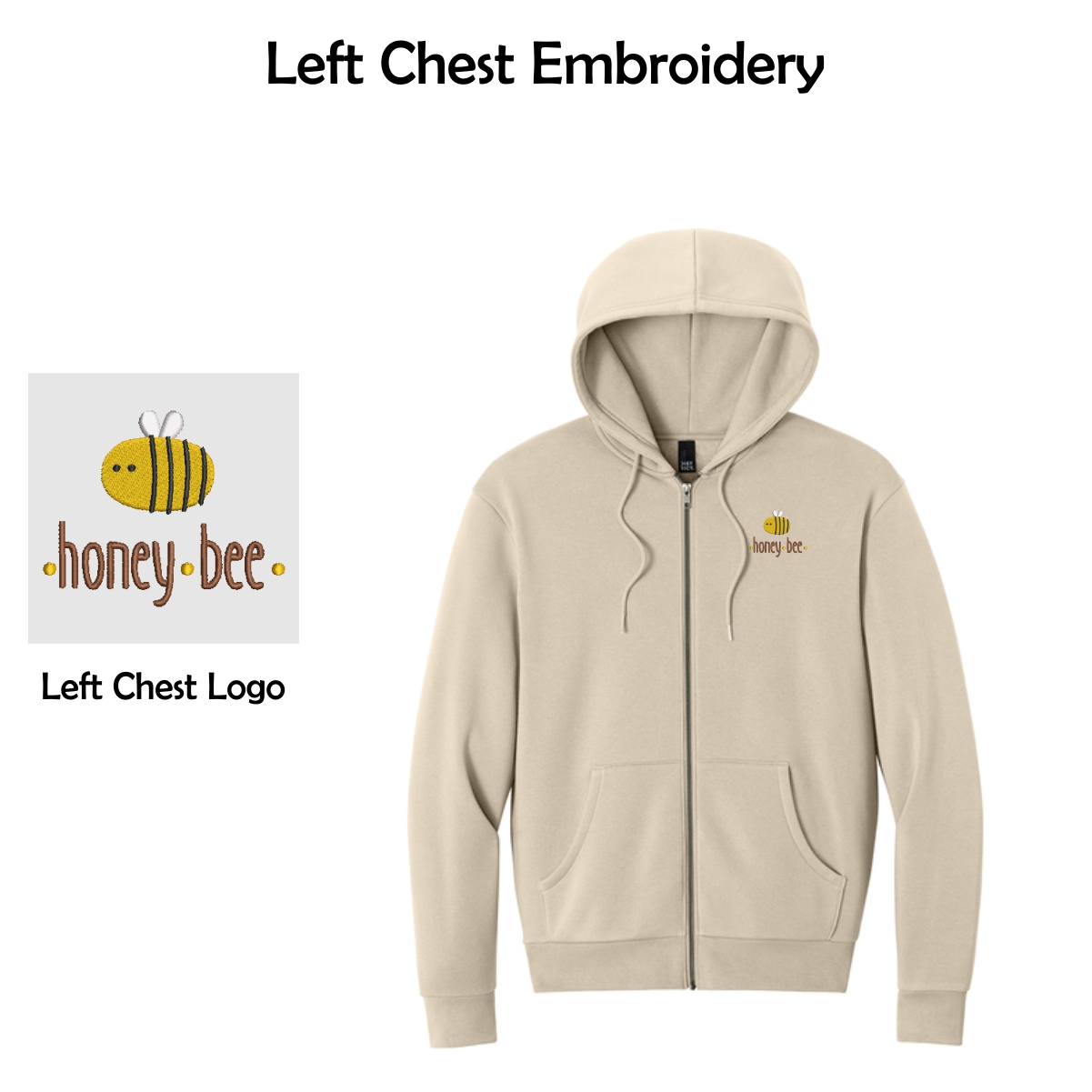 Honey Bee Child Development Center Full-Zip Hoodie (with Embroidery)