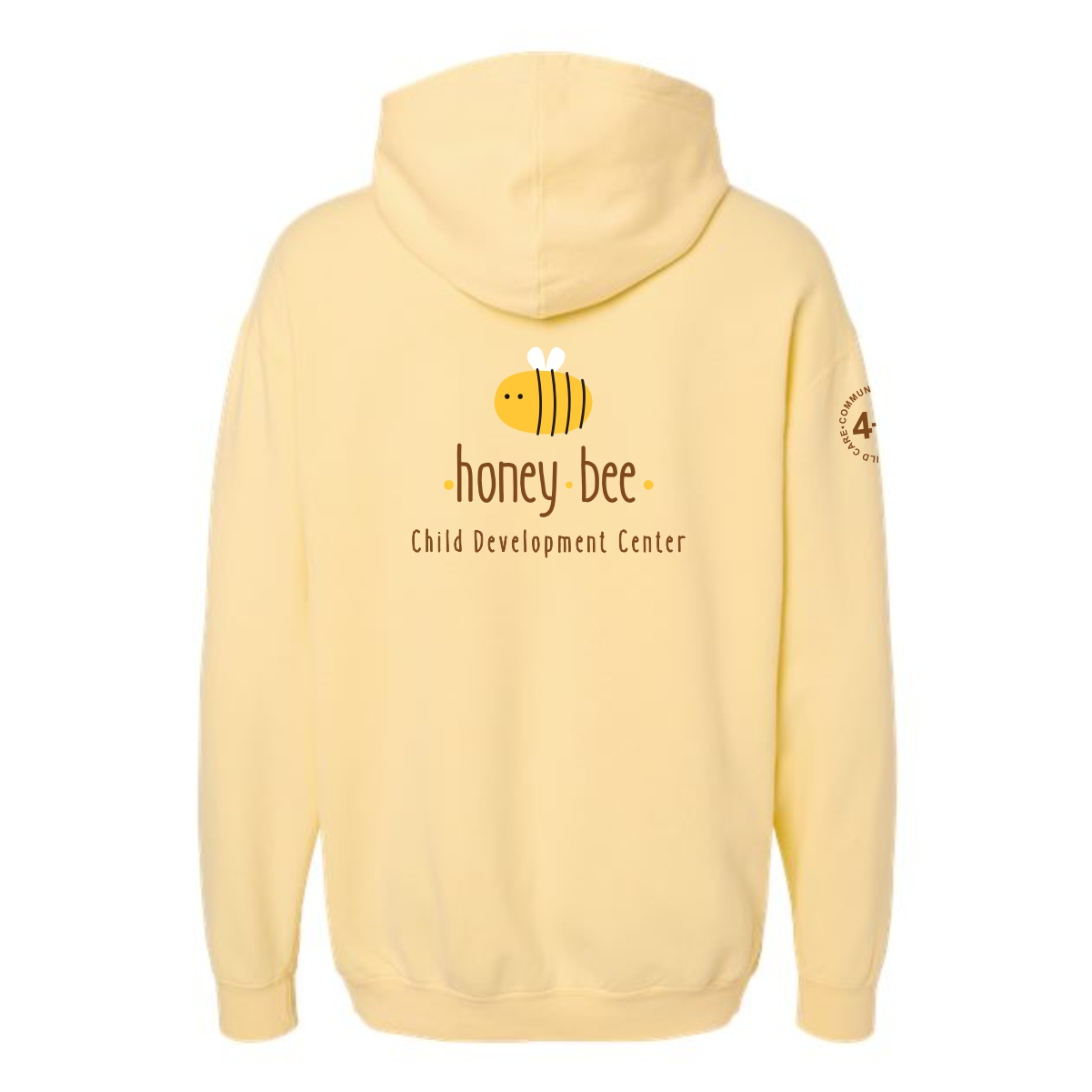 Honey Bee Child Development Center Lightweight Hooded Sweatshirt - Image 3