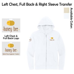 Honey Bee Child Development Center Full-Zip Hoodie (with Transfers)