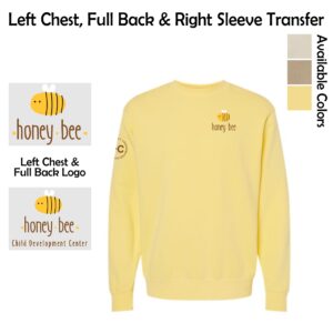 Honey Bee Child Development Center Pigment-Dyed Crewneck Sweatshirt