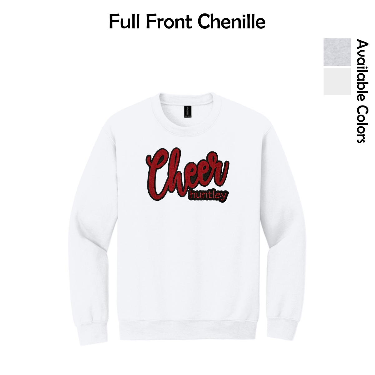 Huntley HS Cheer Crewneck Sweatshirt with Chenille