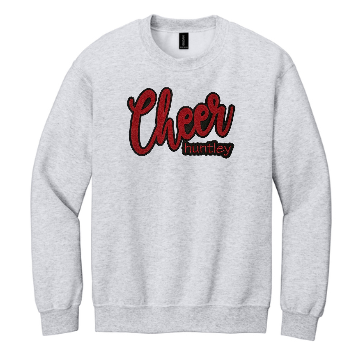Huntley HS Cheer Crewneck Sweatshirt with Chenille - Image 2