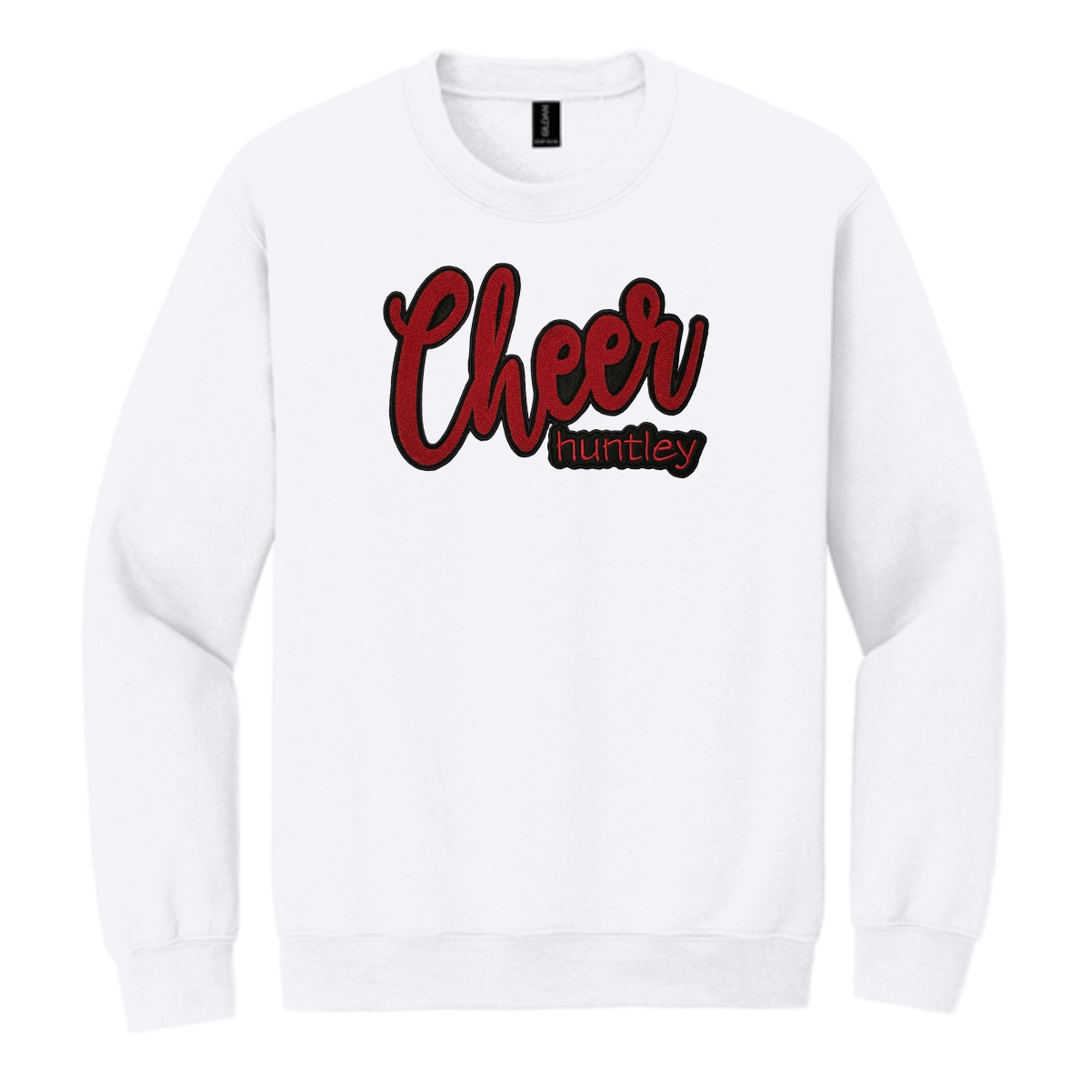 Huntley HS Cheer Crewneck Sweatshirt with Chenille - Image 3