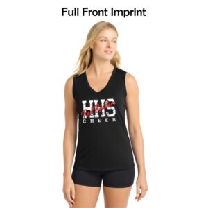 Huntley HS Cheer Ladies Sleeveless Performance V-Neck Tee