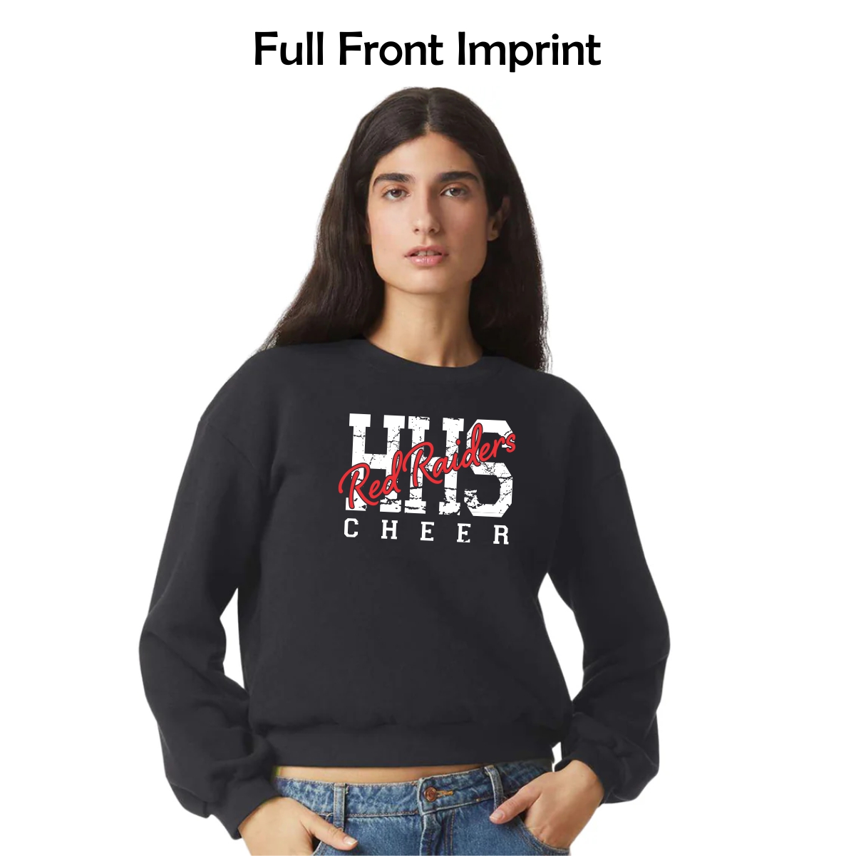 Huntley HS Cheer Ladies Crewneck Sweatshirt