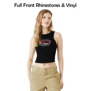Huntley HS Cheer Ladies Racer Tank with Rhinestones