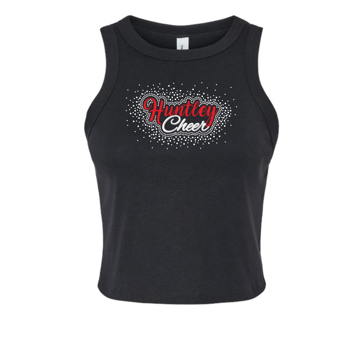 Huntley HS Cheer Ladies Racer Tank with Rhinestones - Image 2