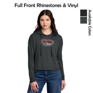 Huntley HS Cheer Ladies Hoodie with Rhinestones