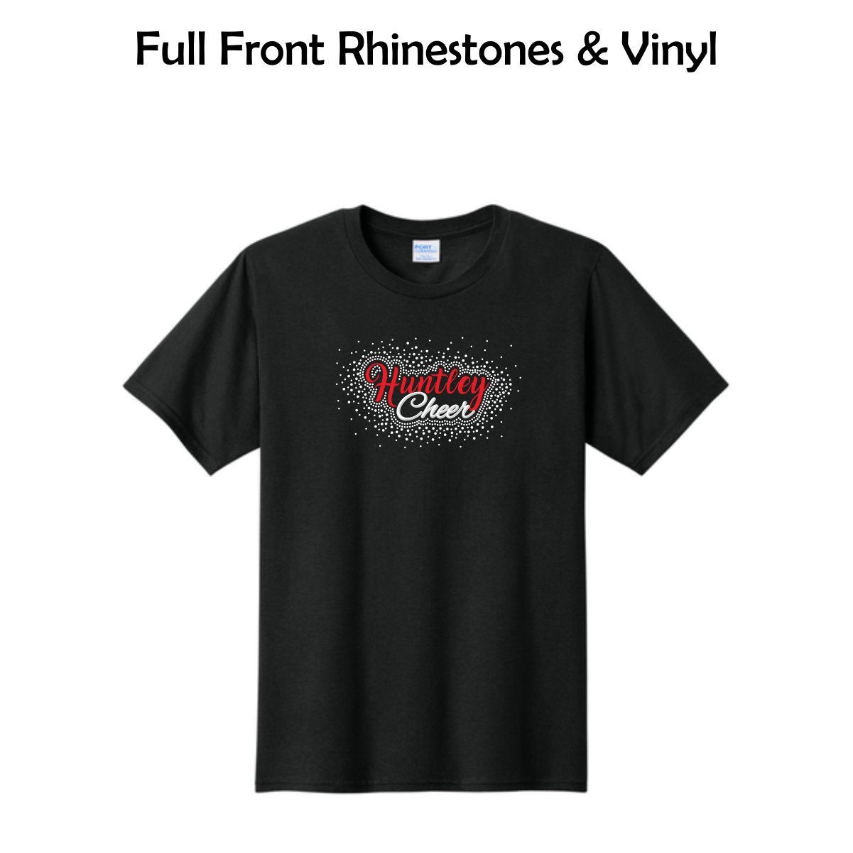 Huntley HS Cheer Tee with Rhinestones