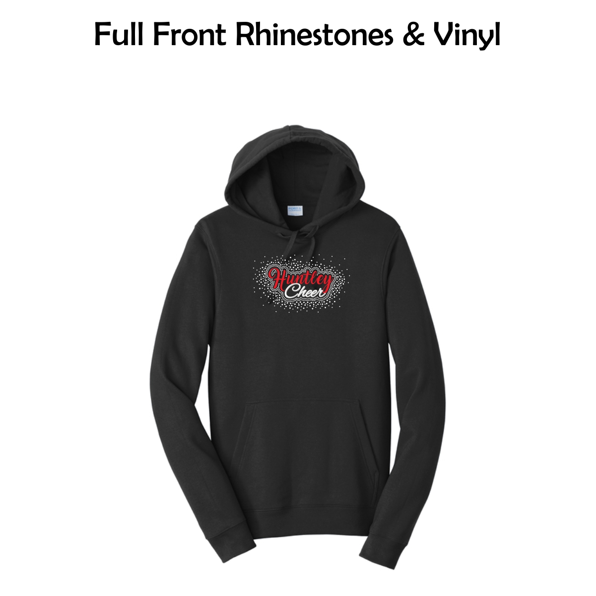 Huntley HS Cheer Hooded Sweatshirt with Rhinestones