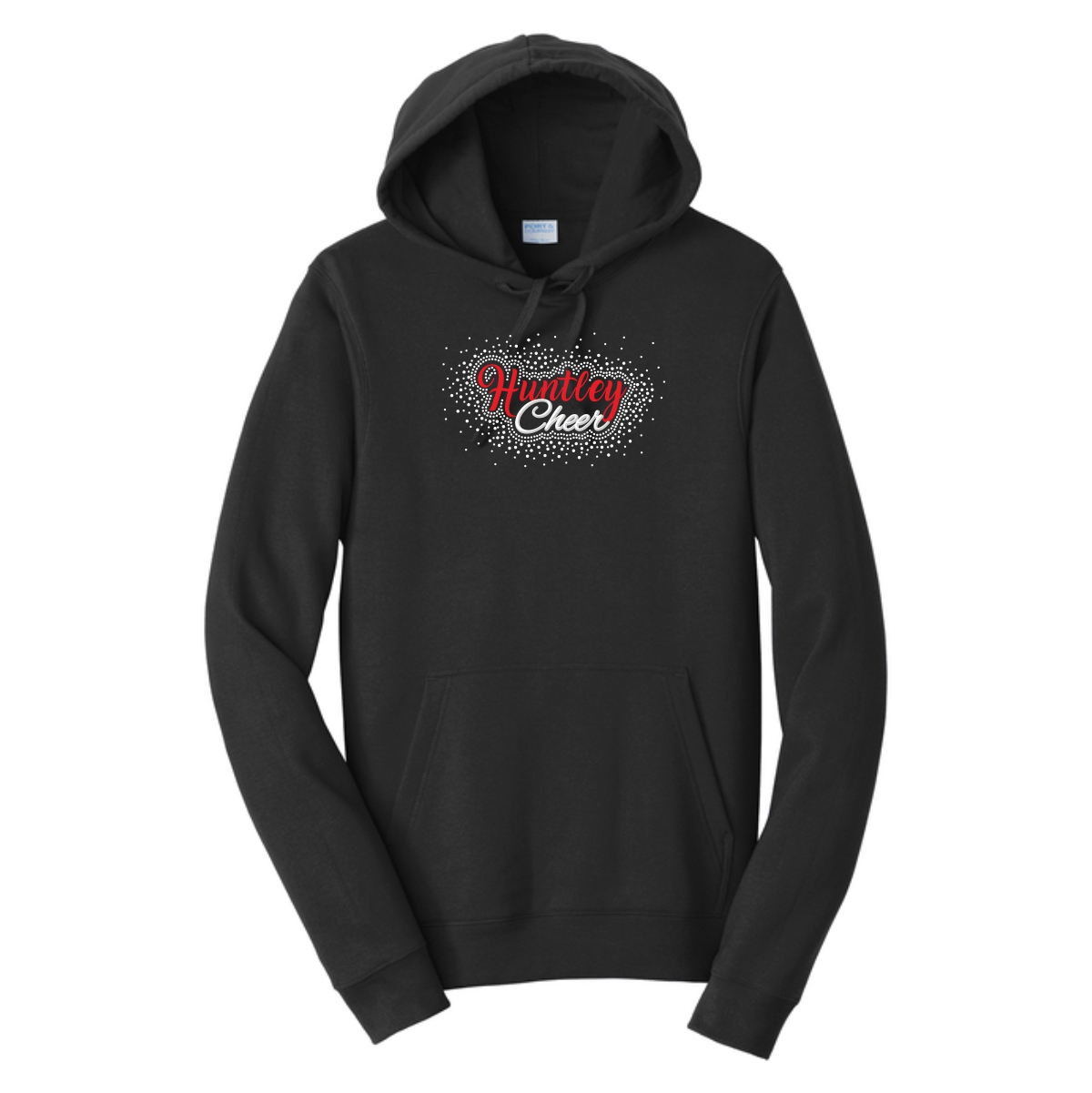 Huntley HS Cheer Hooded Sweatshirt with Rhinestones - Image 2