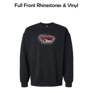 Huntley HS Cheer Fleece Crewneck Sweatshirt with Rhinestones