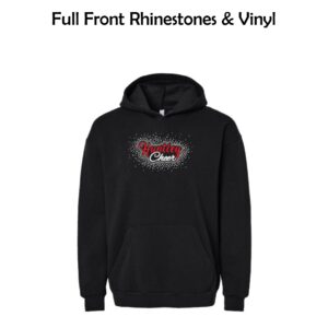 Huntley HS Cheer Hoodie Sweatshirt with Rhinestones