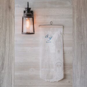 Personalized 13th Wedding Anniversary Lace Hang "Chapel"