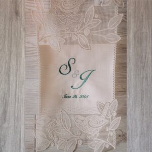 Personalized 13th Wedding Anniversary Lace Hang "For The Birds"