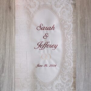 Personalized 13th Wedding Anniversary Lace Hang "Victoria"