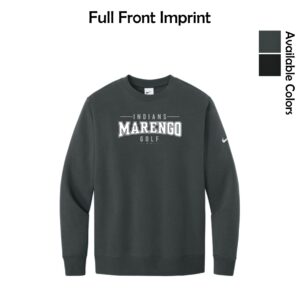 MCHS Golf Nike Club Fleece Sleeve Swoosh Crew