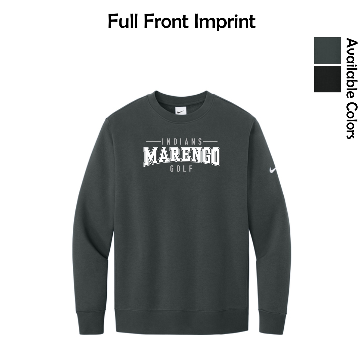 MCHS Golf Nike Club Fleece Sleeve Swoosh Crew