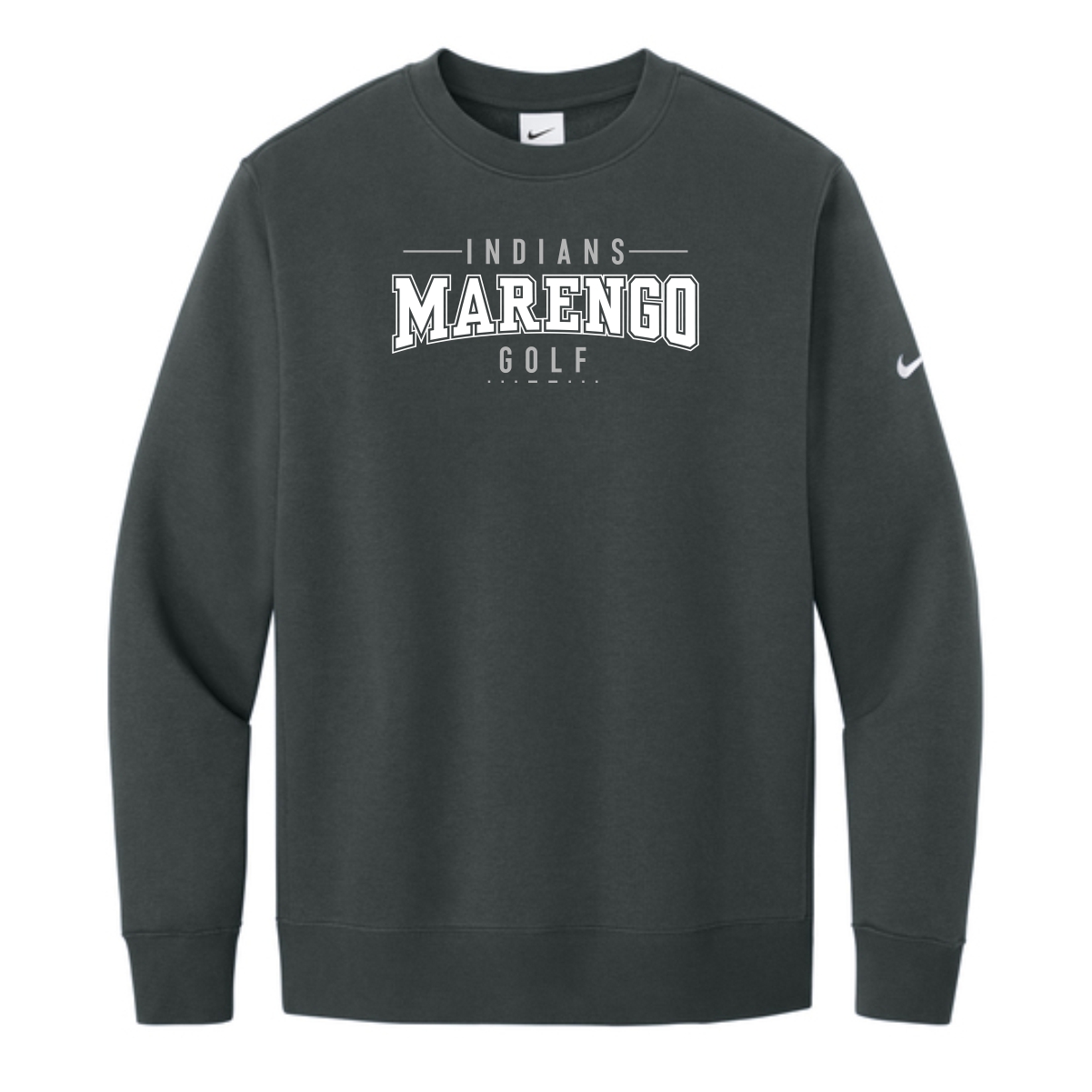 MCHS Golf Nike Club Fleece Sleeve Swoosh Crew - Image 2