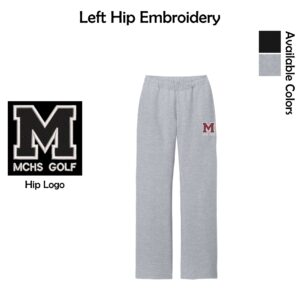 MCHS Golf Fleece Open-Bottom Sweatpants