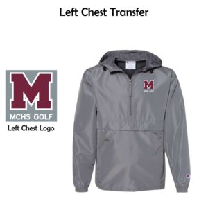 MCHS Golf Hooded Packable Quarter-Zip Jacket